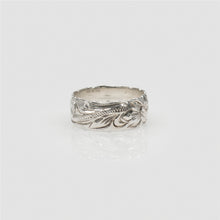 Load image into Gallery viewer, 92.5 Sterling Silver Isla 8mm Plumeria & Scroll Cut Out Ring