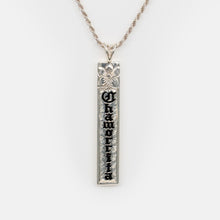 Load image into Gallery viewer, 92.5 Sterling Silver Chamorrita Custom Made to Order 8mm Plumeria and Scroll Vertical Pendant