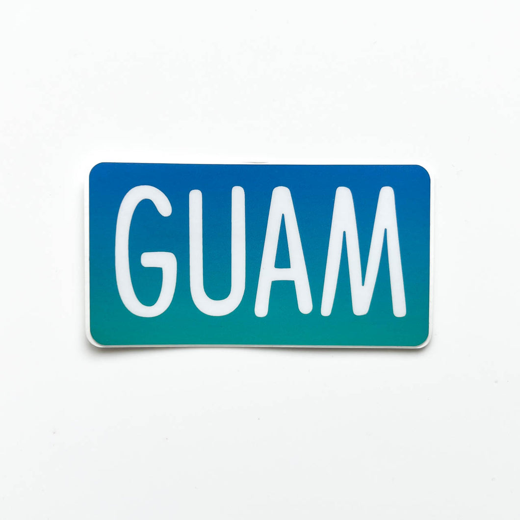 Guam Sticker - Blue Gradient