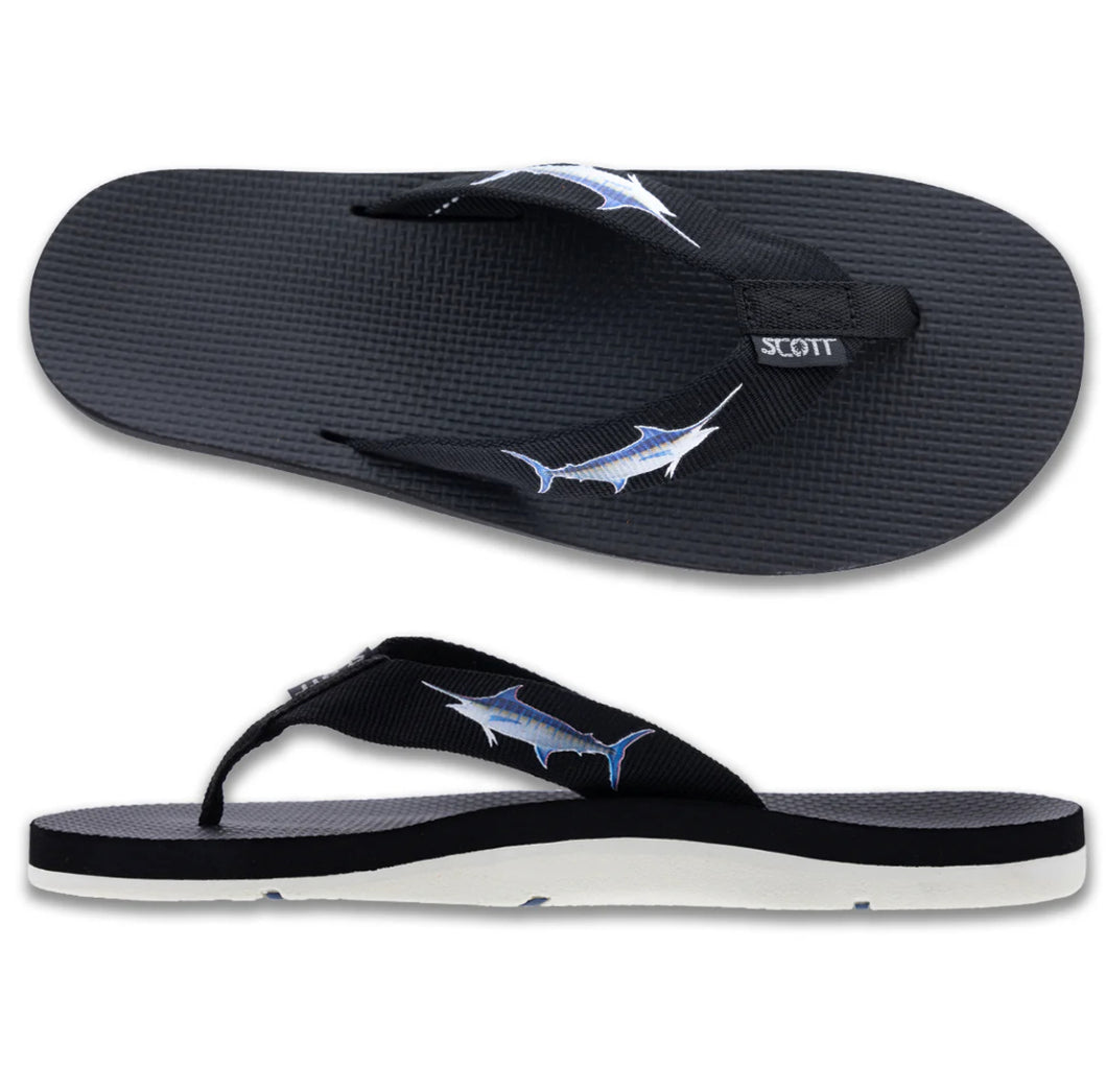 Men's - Scott Hawaii - Hokulea Slippers (Marlin Design) - Men's Mariner Footwear of Choice