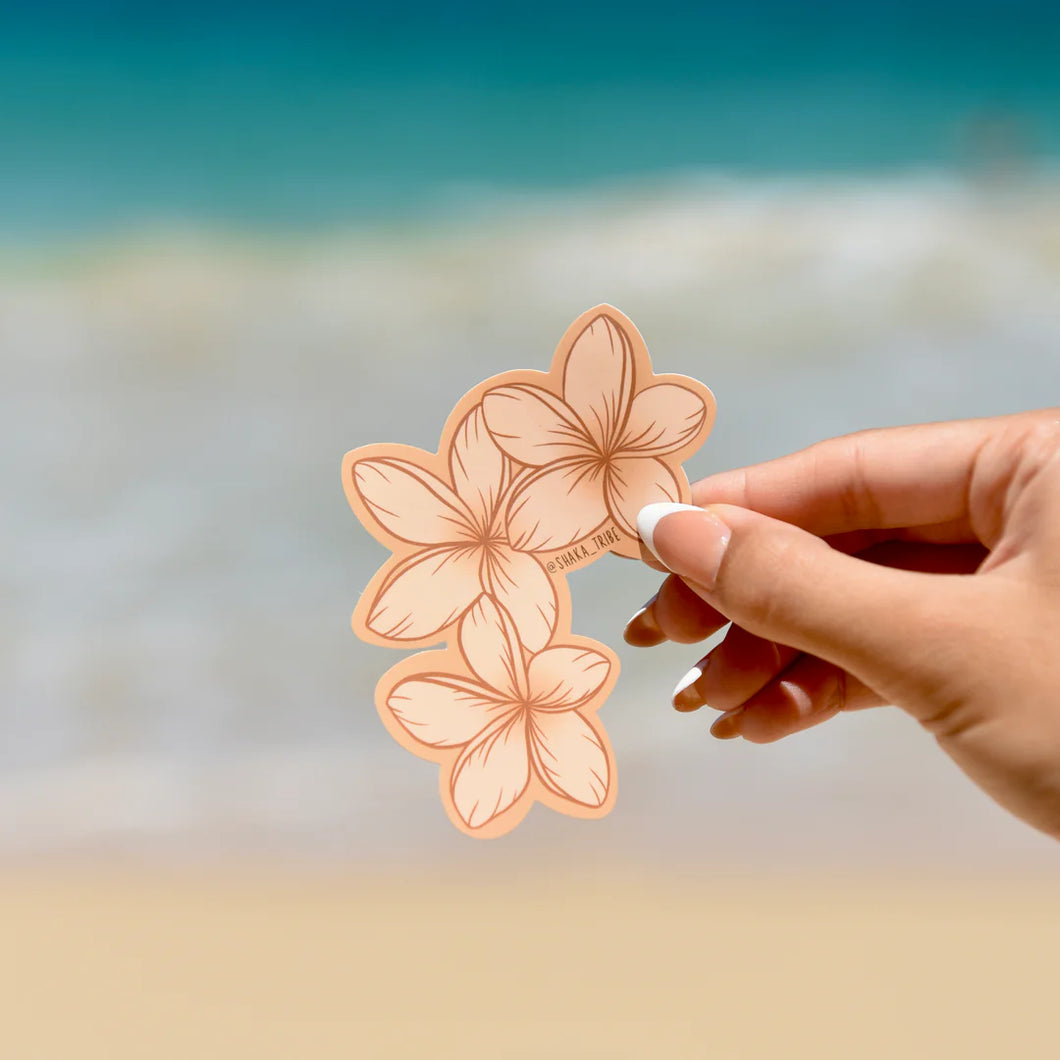 New Beginnings - Plumeria Sticker