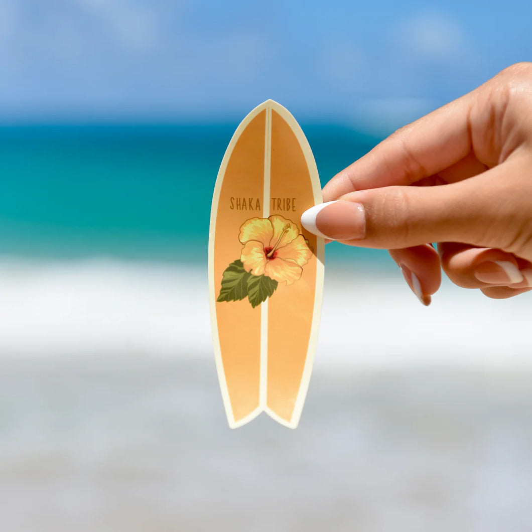 Happiness  - Hibiscus Surfboard Sticker