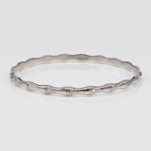 Load image into Gallery viewer, 92.5 Sterling Silver Rosa 7 Day Bamboo Design Bangle Set
