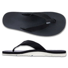 Load image into Gallery viewer, Men&#39;s - Scott Hawaii - Hokulea Slippers (Black) - Mariner Footwear of Choice
