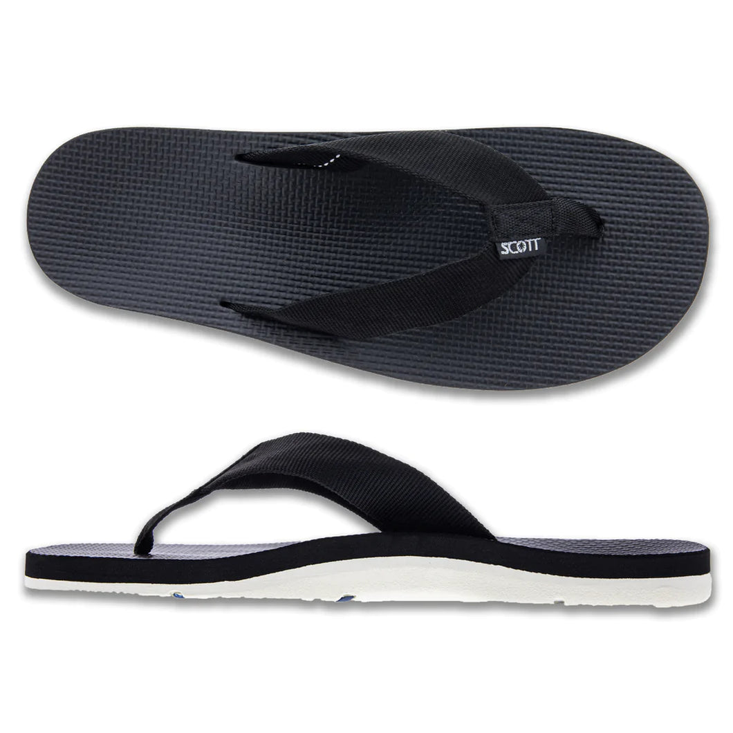 Men's - Scott Hawaii - Hokulea Slippers (Black) - Mariner Footwear of Choice